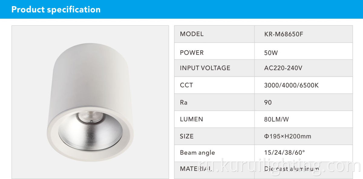 50W Cob Round Downlight